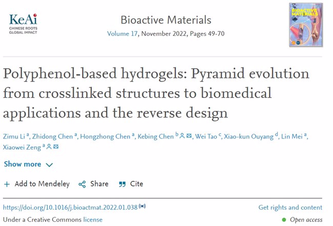 Pyramid-Shaped” Evolution and Reverse Design Concept in the Research of Polyphenol Hydrogels